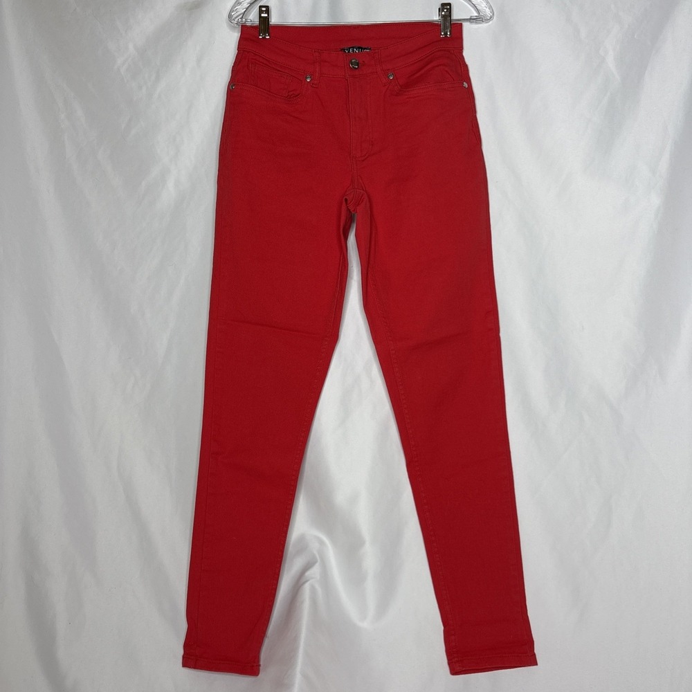 Venus Women's‎ 6 Red Skinny Stretchy Jeans Festive Holiday